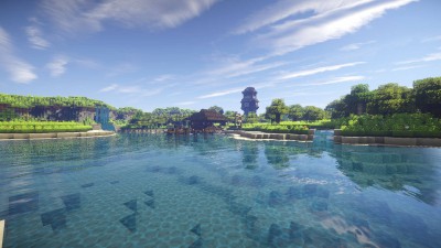 Le lagon un midi d'été