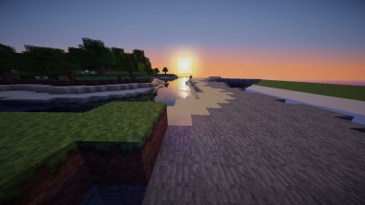 Un petit couché de soleil pendant la construction de la map