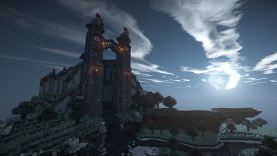 Les 2 tours massives en soir de clair de lune