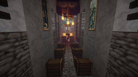 Intérieur de l'église de Jovia