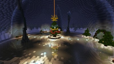 Intérieur du spawn de l'event Buildmychunk de décembre 2019.